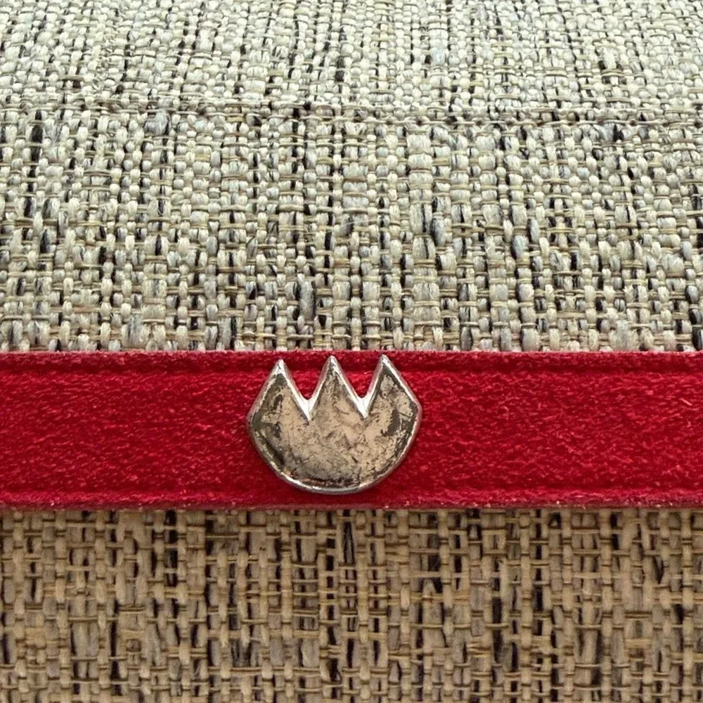 VINTAGE red suede Roper belt